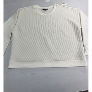 Women's Cream Quilted Sweater